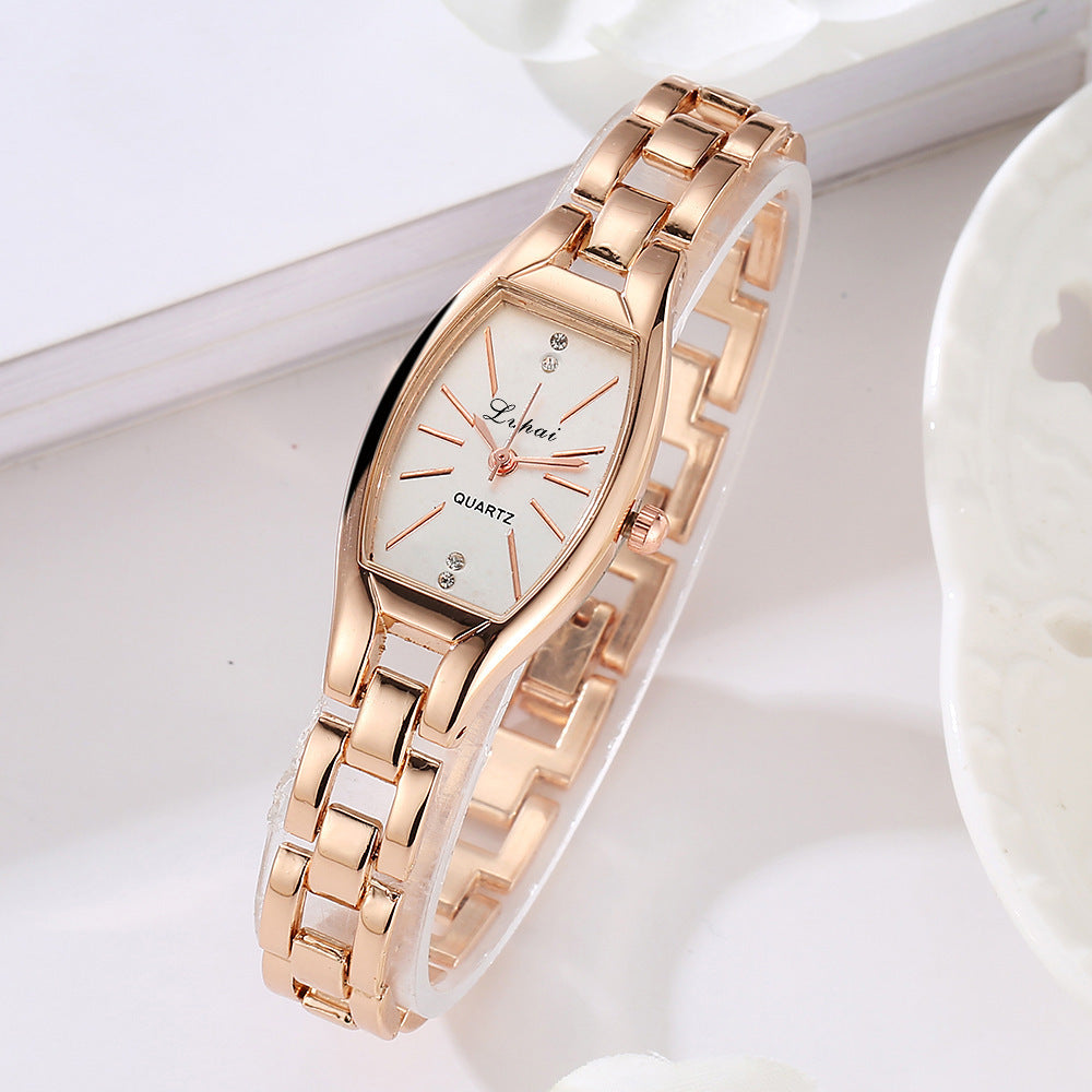 Reloj de cuarzo sencillo y personalizado para mujer con diamante