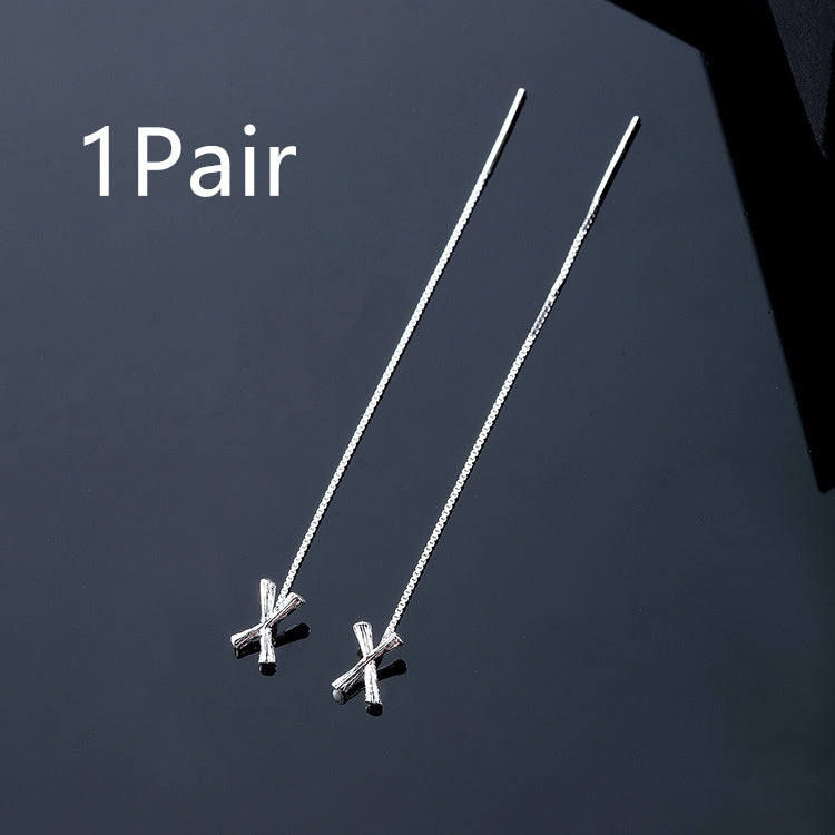 Joyas de moda de plata de ley 925 con 26 letras, pendientes colgantes para mujer, estilo clásico inglés minimalista, pendientes de estudiante, fiesta, regalo de joyería para amigos