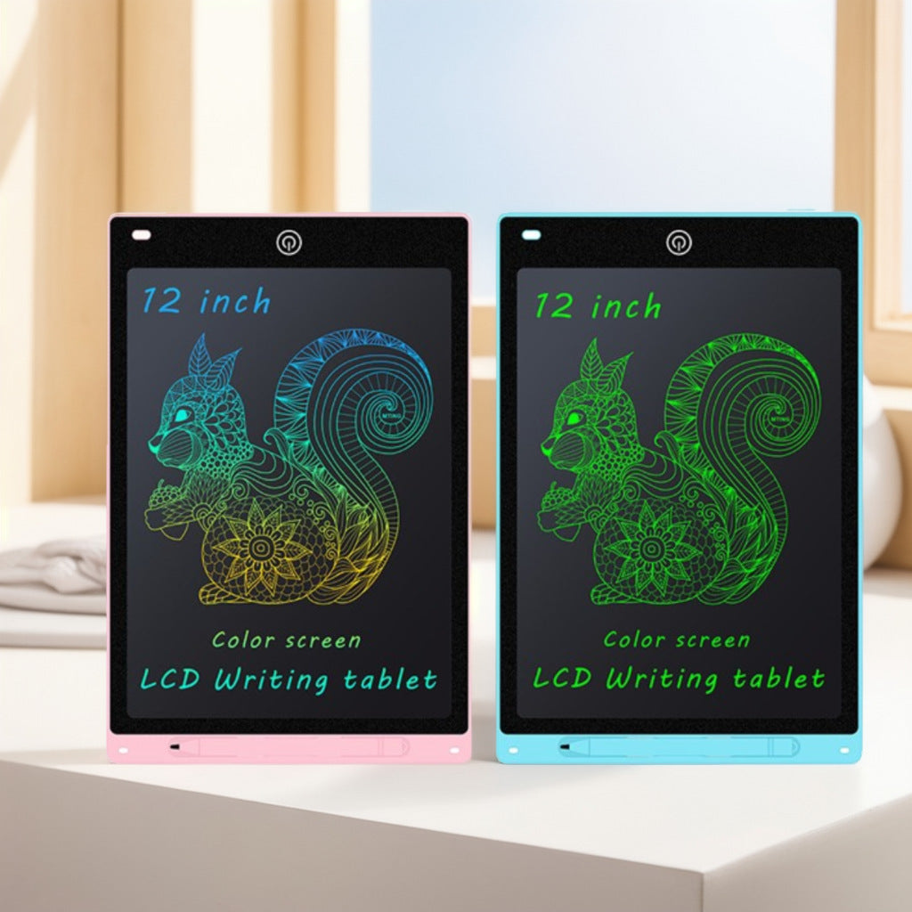 Tablette d'écriture et de dessin LCD couleur pour enfants 12 pouces