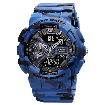 Reloj electrónico deportivo clásico negro y dorado con doble pantalla para estudiantes, reloj para adolescentes, niños y niñas