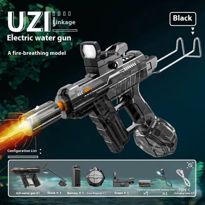 Nouveau pistolet à eau électrique Ice Mouse Ice Explosion, haute vitesse, tir continu, rechargement à liaison, grande capacité pour enfants