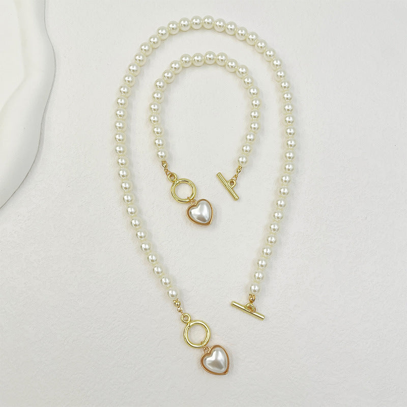 Parure Collier et Bracelet Perle d'Amour avec Fermoir OT