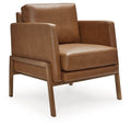 Caramel Faux Leather Accent Chair Modern Design Signature Design By Ashley-0
