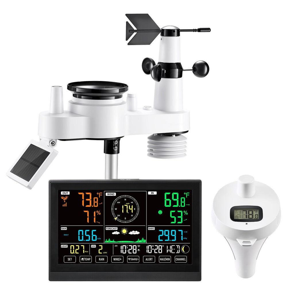 7-in-1 Wi-Fi Weather Station With APP, 7.5 In Display