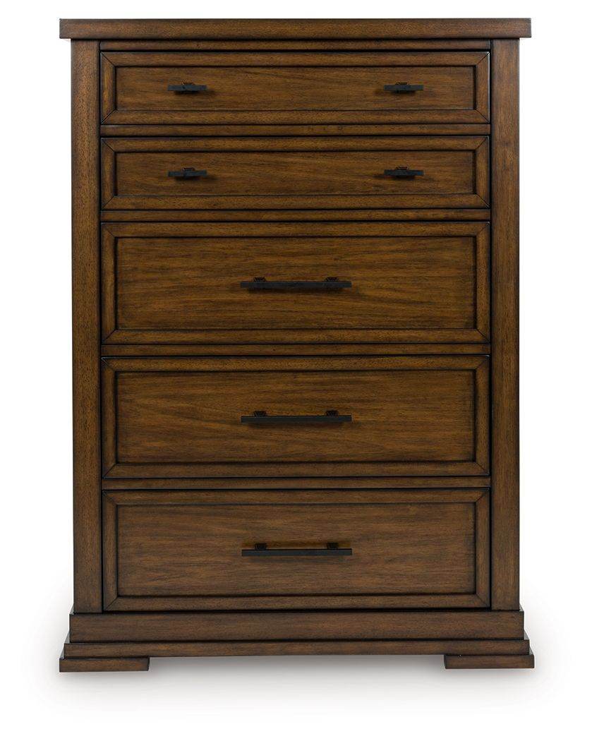 Benchcraft Taffenbrook Five Drawer Chest Medium Brown-2