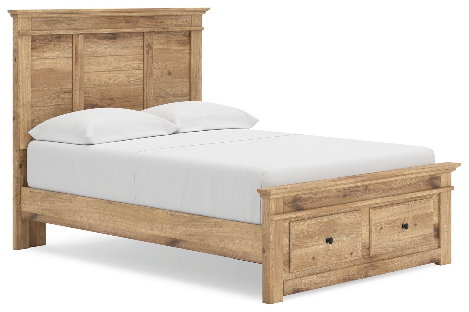Makidern - Panel Storage Bed With Storage Footboard-2
