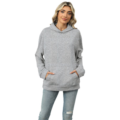 Sweat-shirt à capuche décontracté avec poches pour femmes