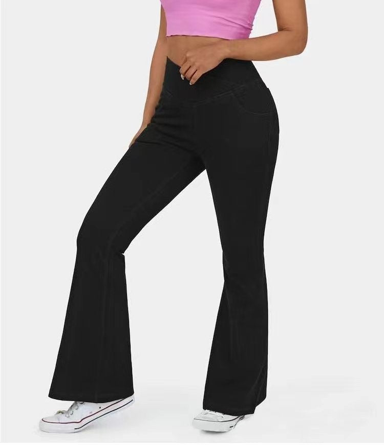Pantalones vaqueros de campana de imitación de alta calidad, transfronterizos, de levantamiento de cadera, para mujer, estilo europeo y americano.