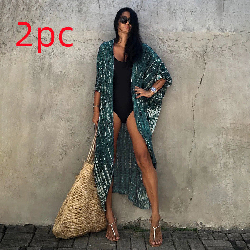 Robe de plage de villégiature en polyester anti-UV pour femmes