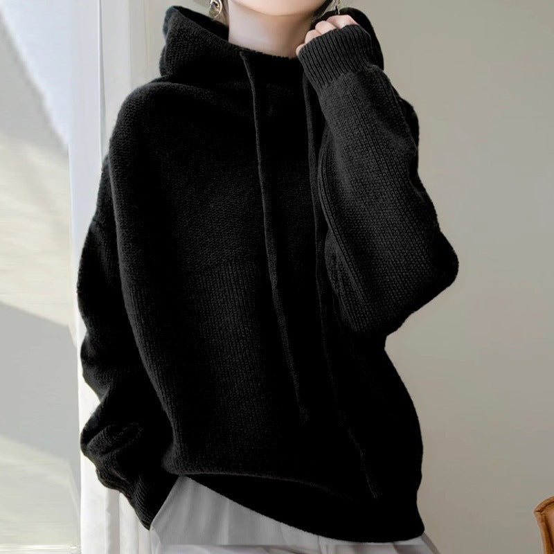 Pull épais décontracté pour femme, modèle polyvalent à manches longues, chaud pour l'automne et l'hiver