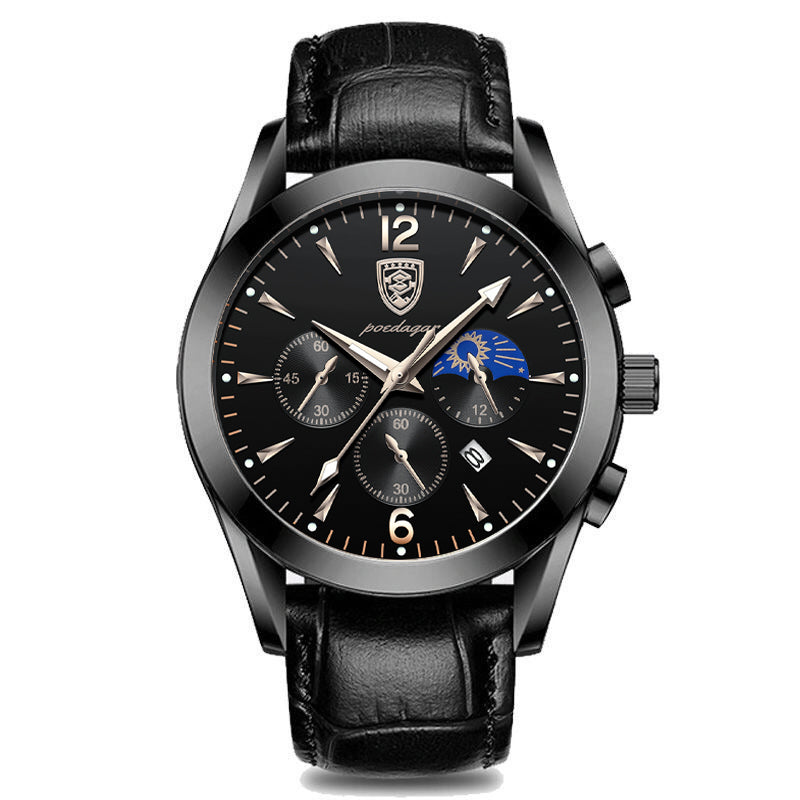 Montre à quartz étanche lumineuse pour homme avec bracelet