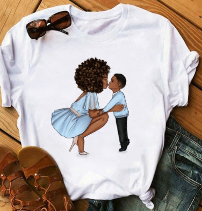 Camiseta de manga corta holgada para mujer