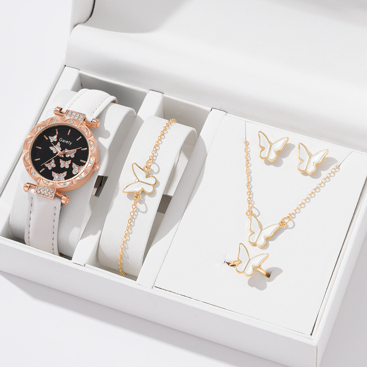 Montre à bracelet numérique simple papillon pour femmes