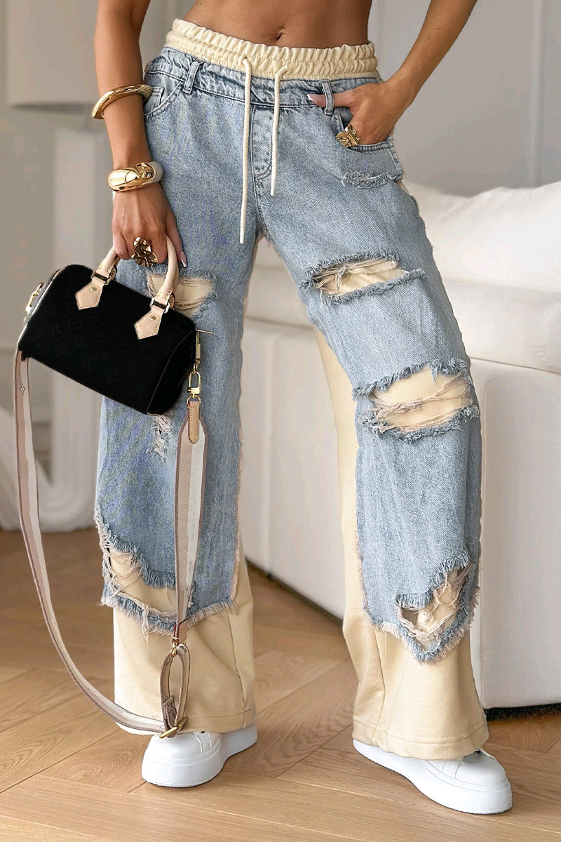 Pantalones de Costura de Moda Urbana Europea y Americana