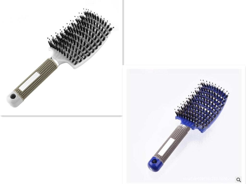 Cepillo para el cabello antinudos Brushy, desenredante para mujer, cerdas de nailon, masajeador de cuero cabelludo, peine para el cabello