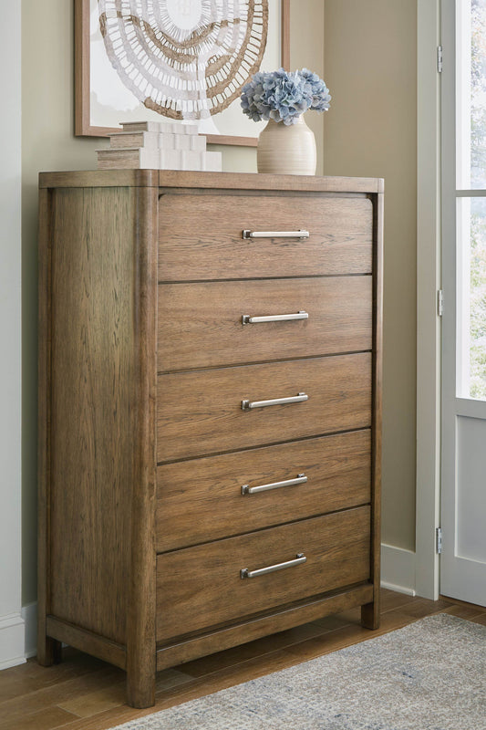 Signature Design by Ashley Cabalynn 5 Drawer Light Brown Chest-1