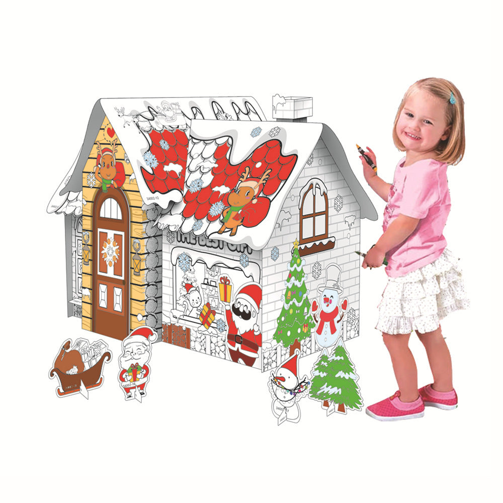 3D Puzzle Model Painting Graffiti House
