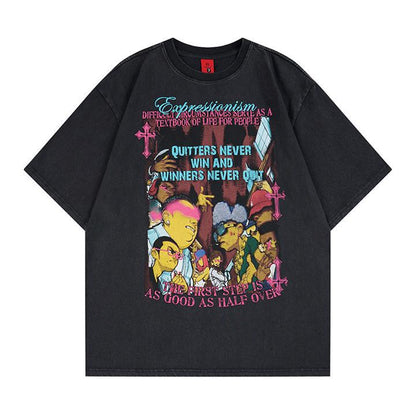 Character short sleeved T-shirt