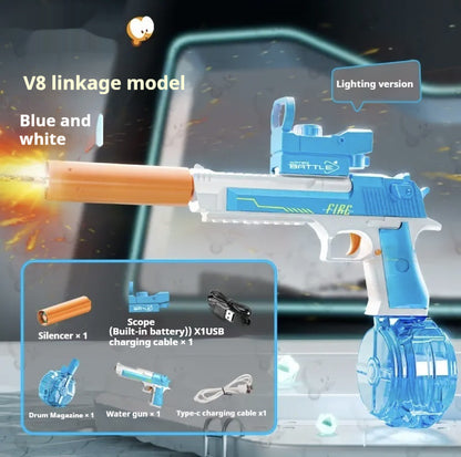 Nouveau Pistolet à Eau Électrique à Effet de Lumière de Feu
