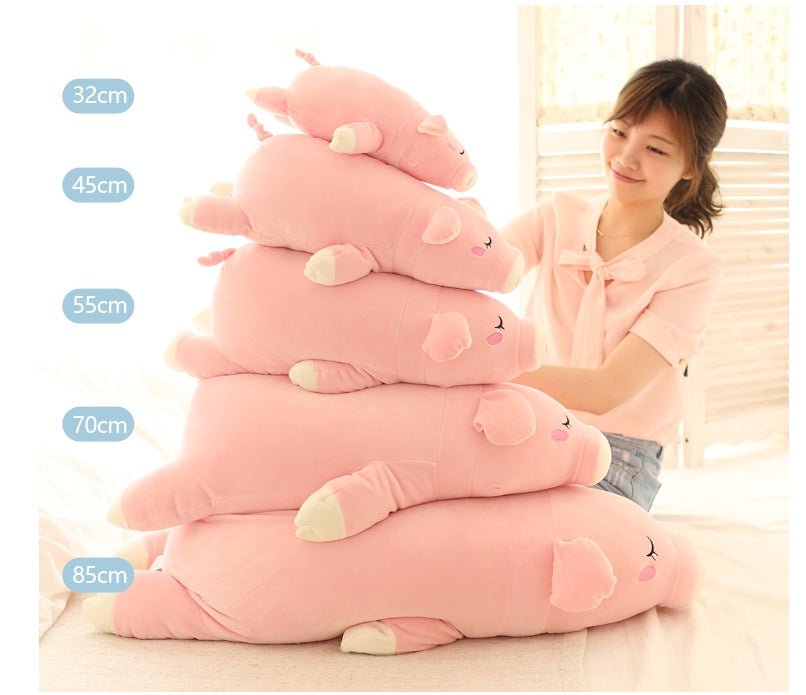 Peluche de cerdito, muñeco de cerdito, almohada de dibujos animados, muñeco de algodón plumón, regalo de cumpleaños