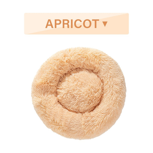 Cama mullida tipo donut para perros, cálida, suave y larga, cojín de felpa para mascotas, casa para perros y gatos, sofá lavable para mascotas, camas calmantes para perros pequeños y grandes