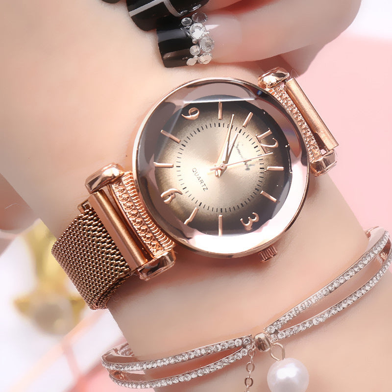 Reloj Neutro para Mujer con Correa de Acero, Moda Sencilla, Cuarzo