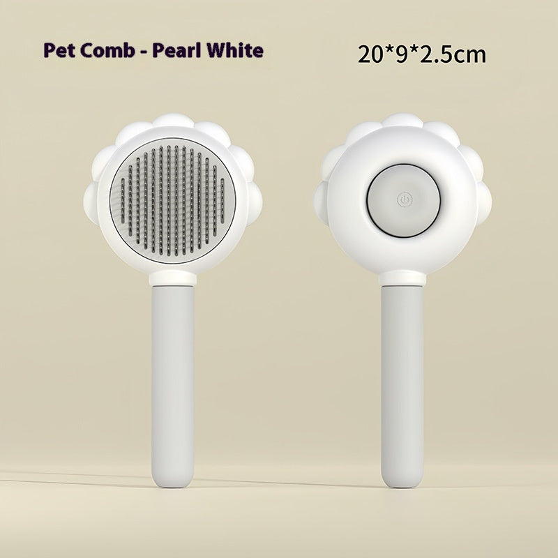 Peine de cepillo para perros autolimpiante 2 en 1 con pulverizador, peines removedores de pelo para mascotas, cepillo para pelo flotante, cepillo de aseo para mascotas, productos para mascotas
