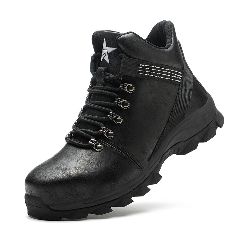 Chaussures de sécurité montantes Chaussures de protection pour la construction pour hommes Chaussures à bout en acier Bottes de randonnée respirantes Bottes de travail anti-perforation