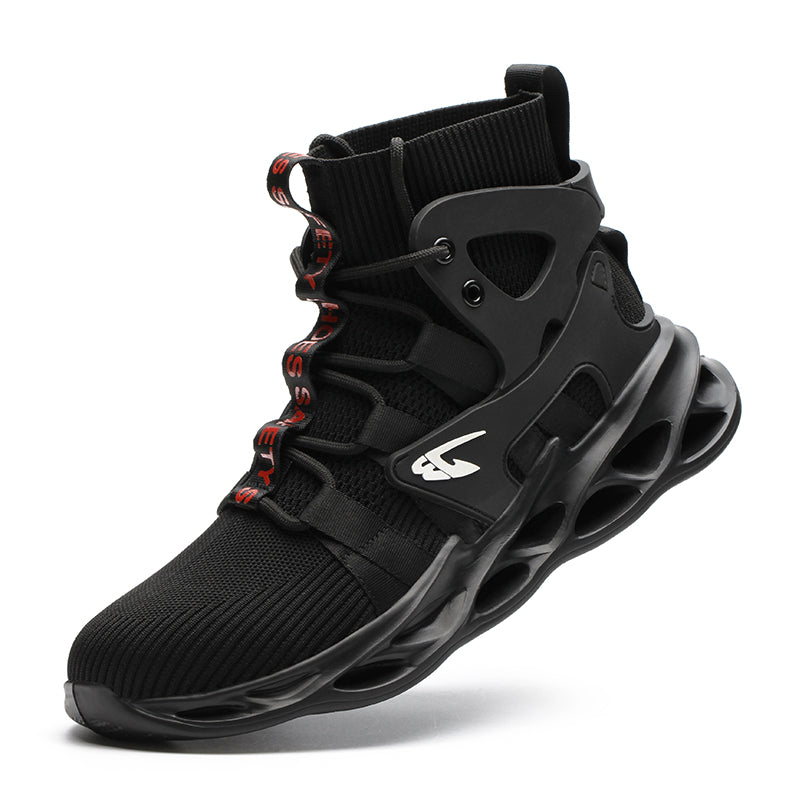 Chaussures de sécurité montantes Chaussures de protection pour la construction pour hommes Chaussures à bout en acier Bottes de randonnée respirantes Bottes de travail anti-perforation