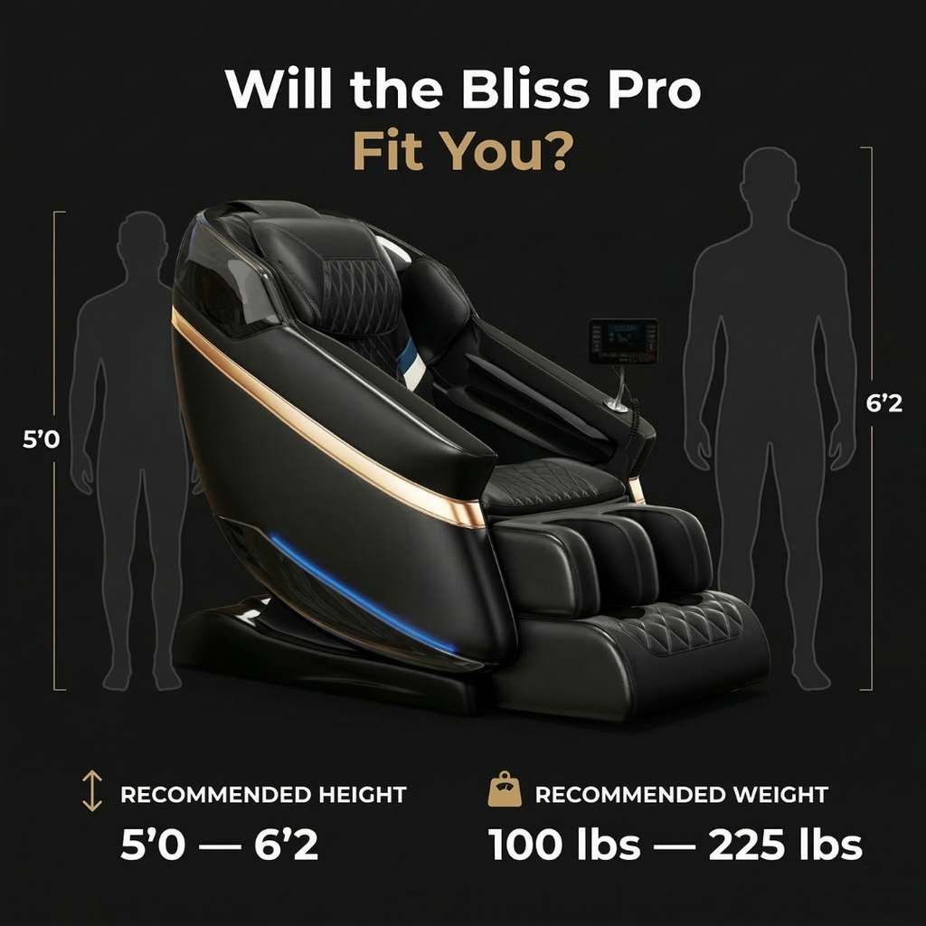 Bliss Pro Premium Heated Leather Full Body Massage Chair-4