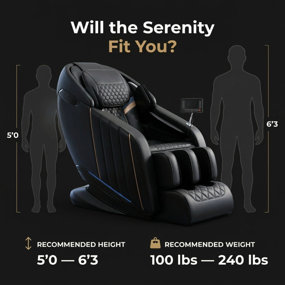Serenity Leather Heated Massage Chair-3
