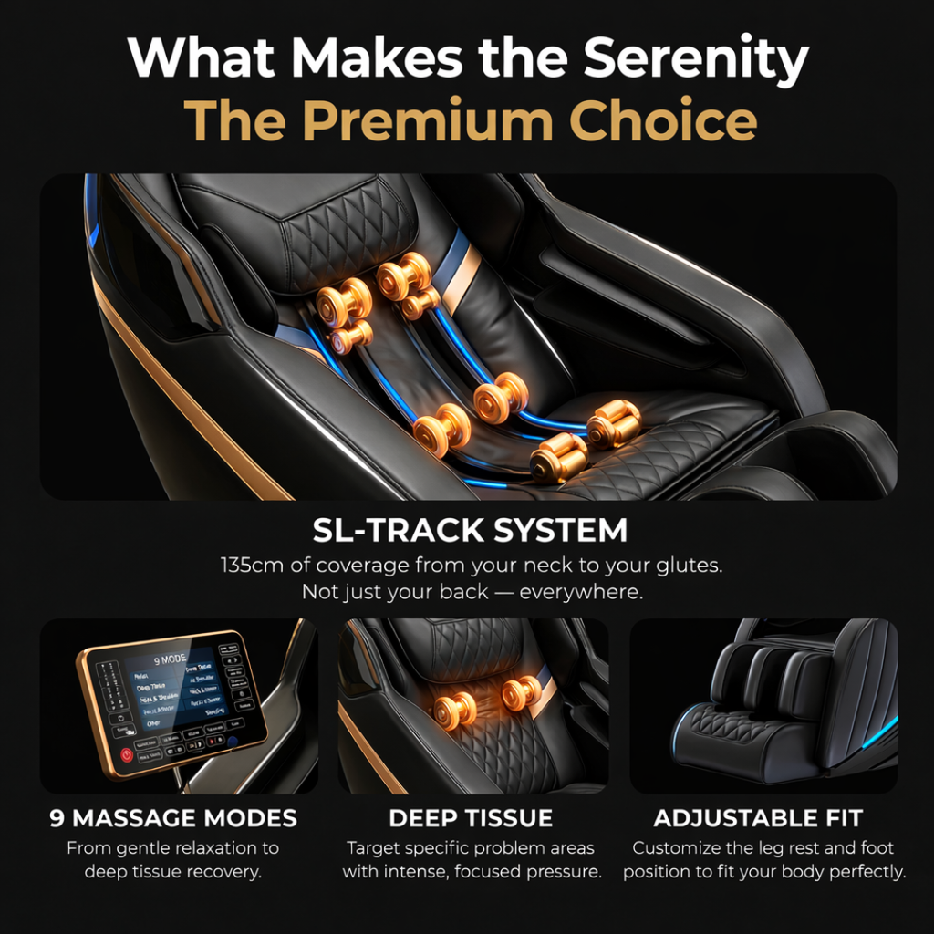 Serenity Leather Heated Massage Chair-1