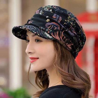 Version coréenne féminine d'un chapeau souple à bord large de style ethnique