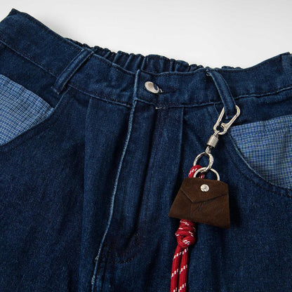 Dapeng Embroidered Cowboy Bending Knife Pants