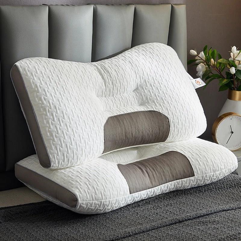 Light Luxury SPA Massage Pillow Single Pillow Core Neck Protection Adult Sleep Pillow Fiber Zone Massage Cervical Pillow Dormito by eprolo
