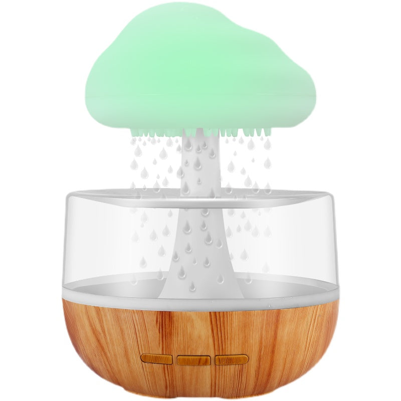 Humidificateur Nuage de Pluie avec Veilleuse, Diffuseur d'Huiles Essentielles d'Aromathérapie, Micro Humidificateur, Son de Goutte d'Eau Relaxant pour la Maison