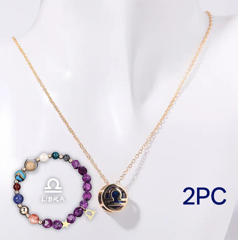 Parure de collier en perles de pierre naturelle