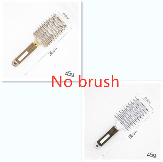 Cepillo para el cabello antinudos Brushy, desenredante para mujer, cerdas de nailon, masajeador de cuero cabelludo, peine para el cabello