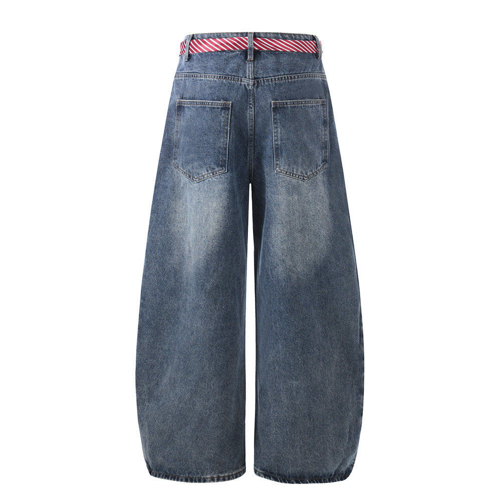 Wide leg curved knife pants