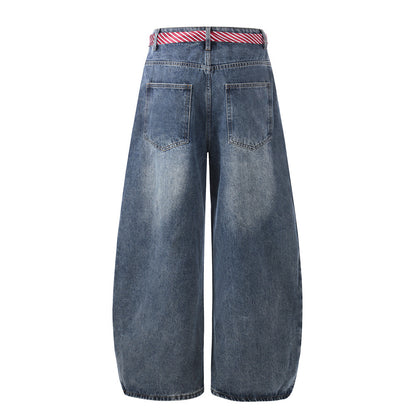 Wide leg curved knife pants