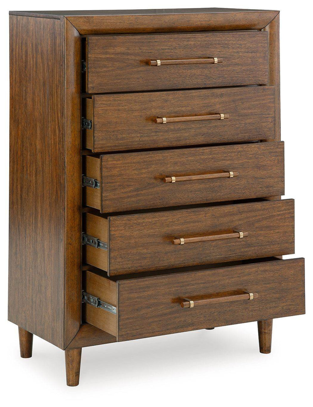 Signature Design by Ashley Brown 5 Drawer Chest Lyncott-2