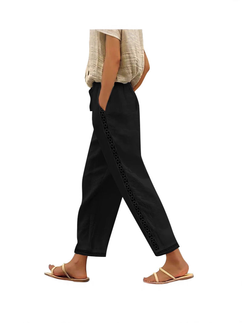 Beauté Vêtements Décontracté Pantalon ample à jambe large
