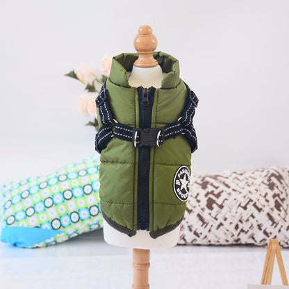 Ropa impermeable para perros, abrigo de invierno con arnés, ropa cálida para mascotas, chaqueta para perros grandes, abrigo para chihuahua y labrador, disfraz