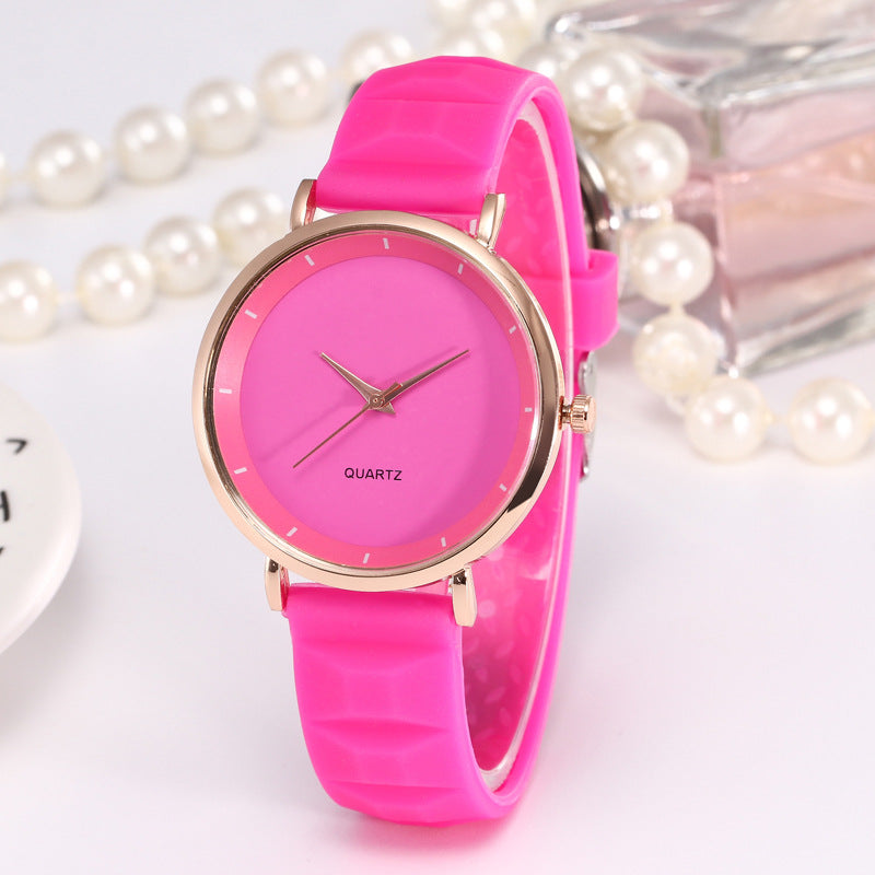Relojes casuales de silicona de gelatina para hombres y mujeres