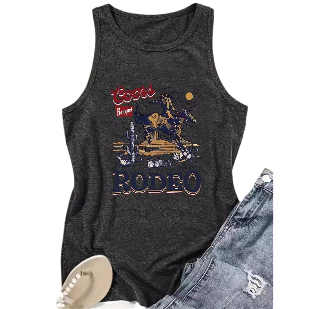 Haut sans manches en jean western
