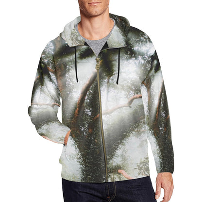 Men's All Over Print Full Zip Hoodie (Model H14)