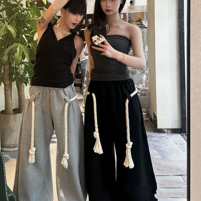Pantalon coupé fin ample Athleisure Streetwear Sassy Summer