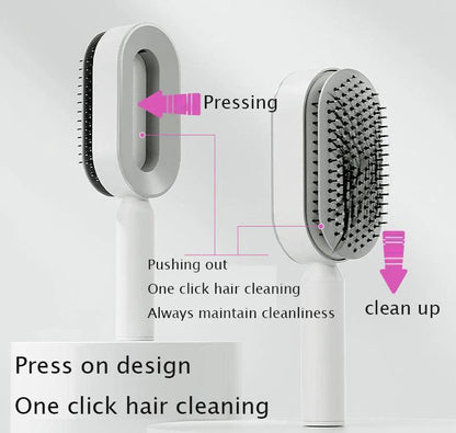 Pressing type cleaning design air cushion comb for women's long hair, specialized airbag massage comb, household hair comb by eprolo