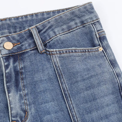 Mid waist flared jeans women's clothing