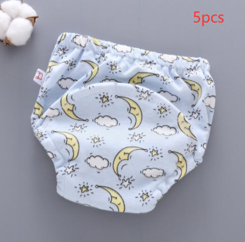 Pantalones de entrenamiento lavables para bebé, cubierta de pañal de gasa de 6 capas